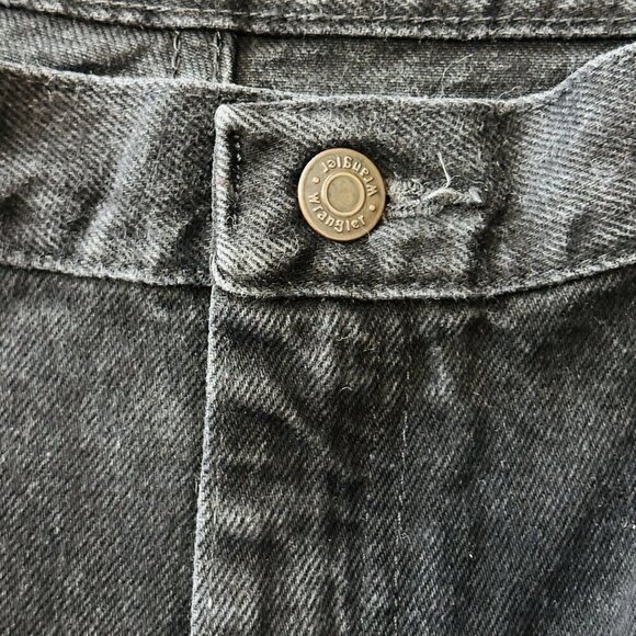 Wrangler Jeans Black Denim Relaxed Fit Taper Leg High Rise Mens Size 40x30 - Picture 4 of 15